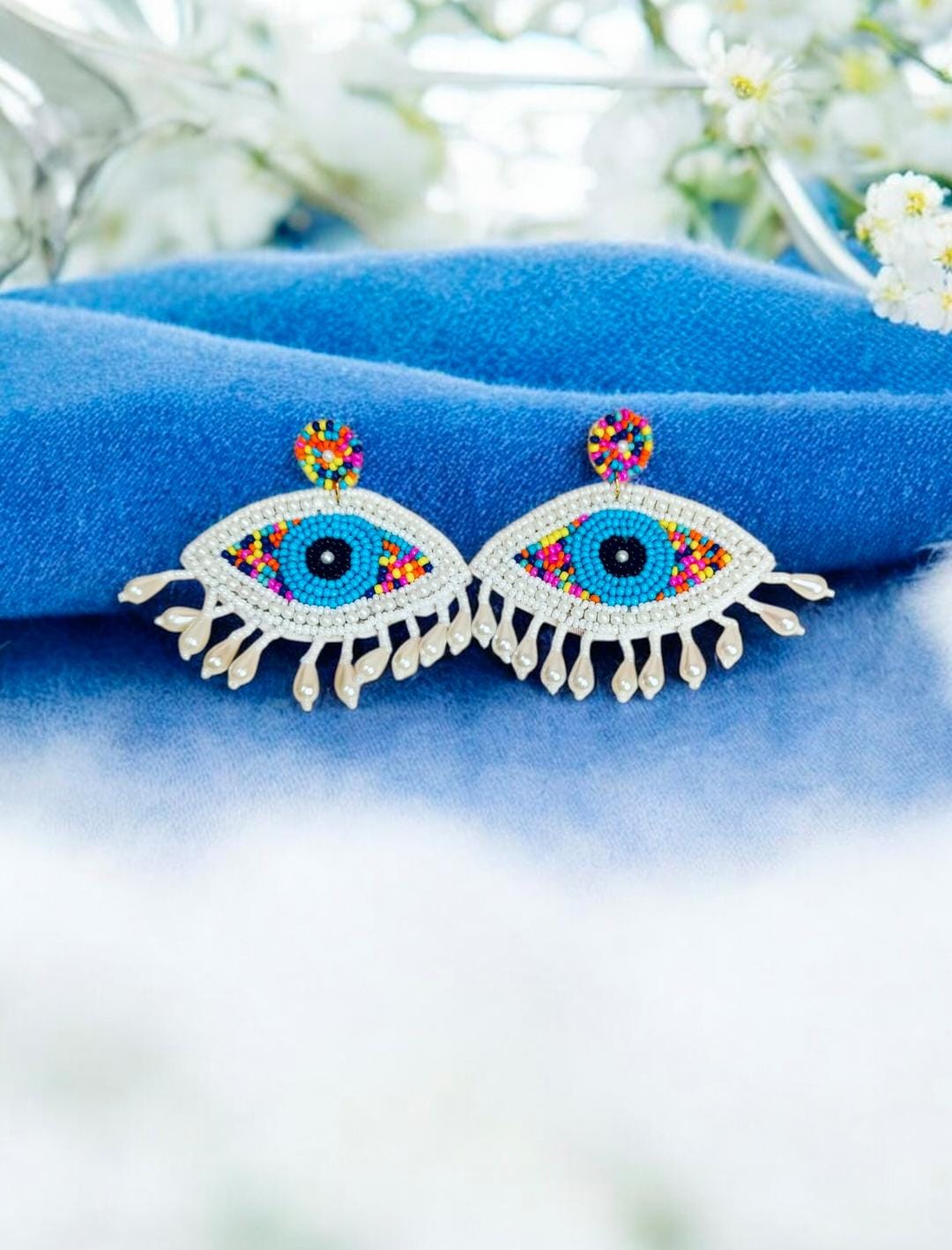 Handmade Blue Dome Jhumka