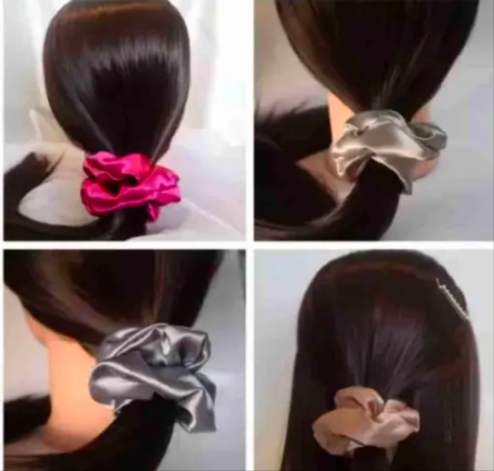Silk Scrunchies Set of 5