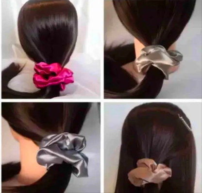 Silk Scrunchies Set of 5
