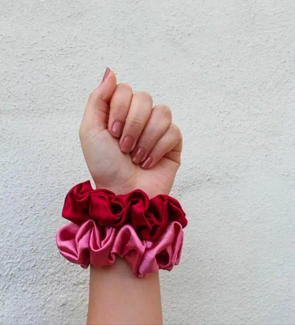 Silk Scrunchies Set of 5