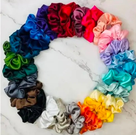 Silk Scrunchies Set of 5