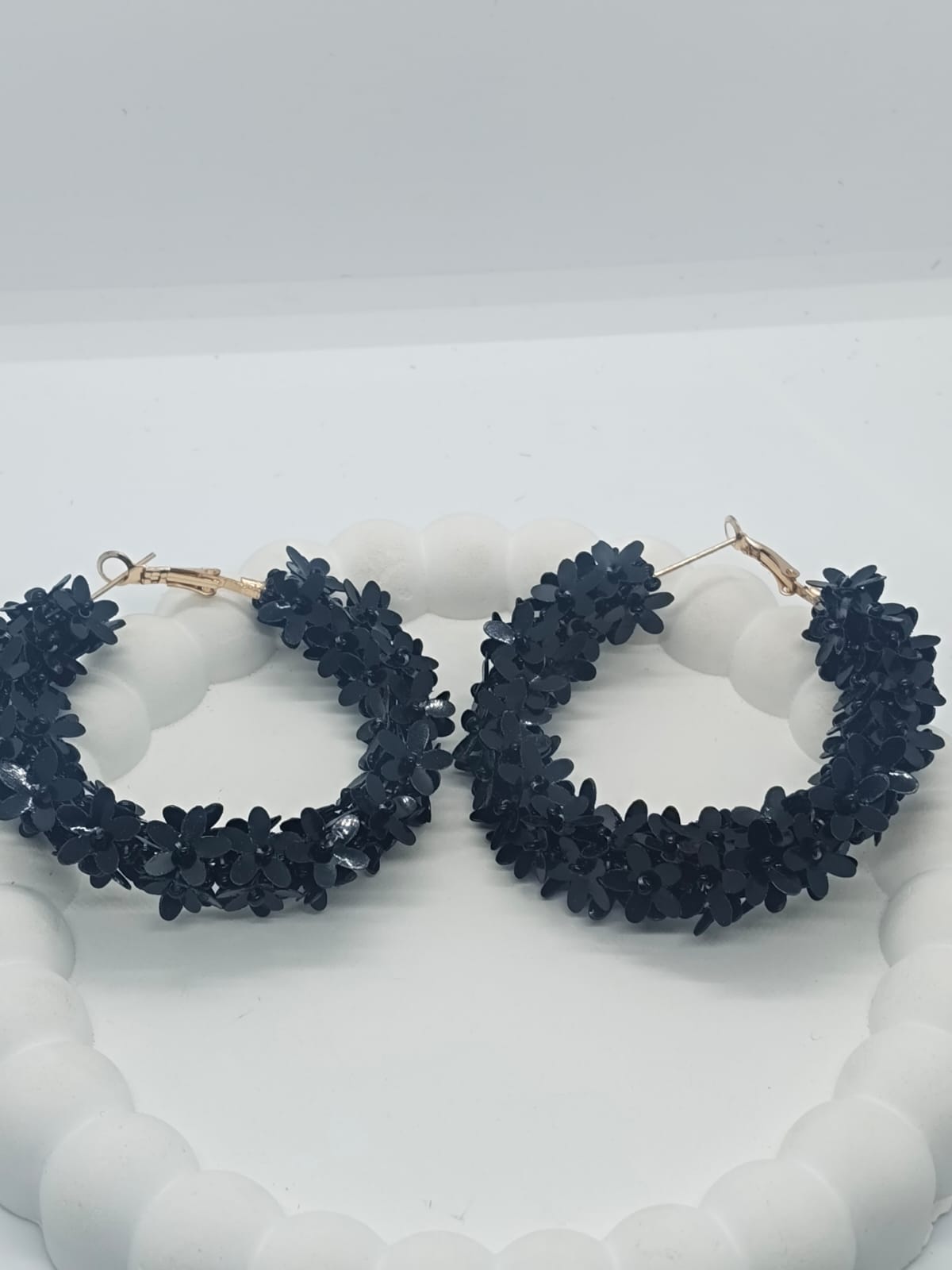 Handmade Black Bead Earrings
