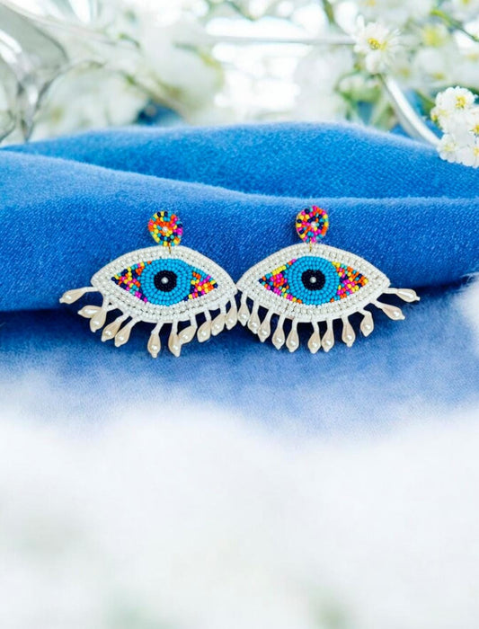 Handmade Blue Dome Jhumka