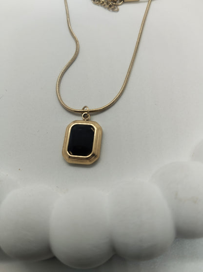 Black square Necklace
