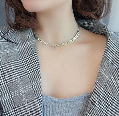 Braided Set of Necklace and Bracelet