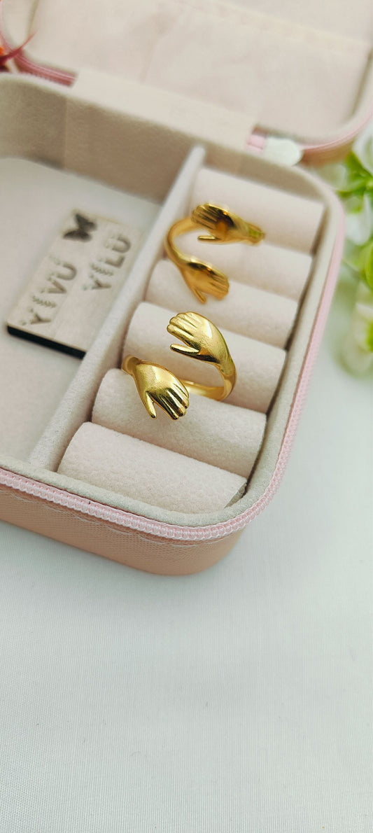 Connected Hands Ring