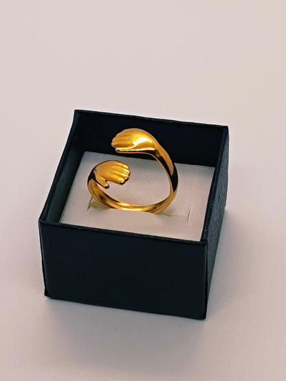 Connected Hands Ring