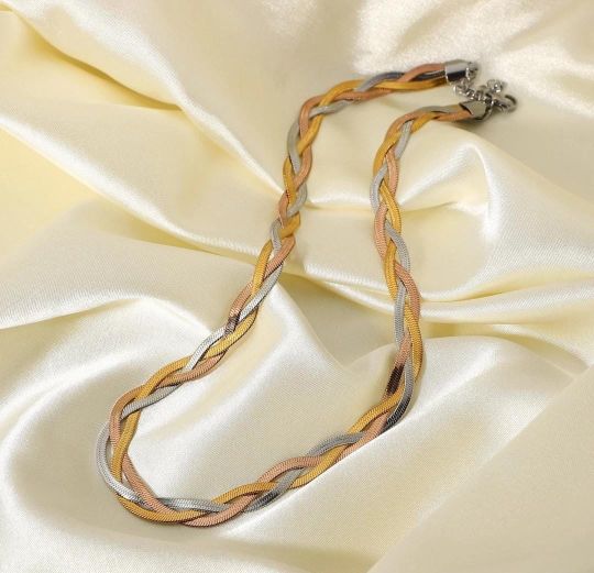 Braided Set of Necklace and Bracelet