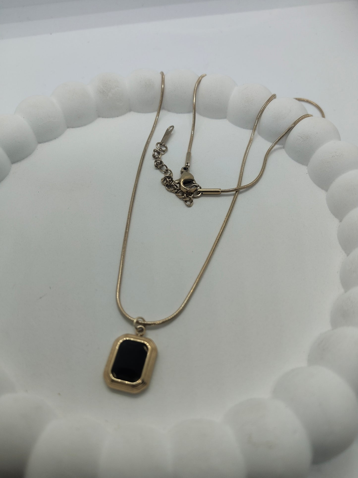 Black square Necklace