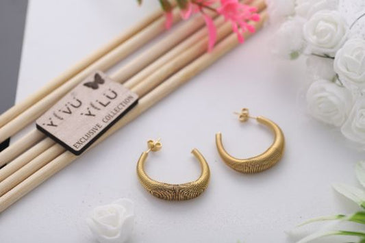 Contemporary Half Hoop Earrings